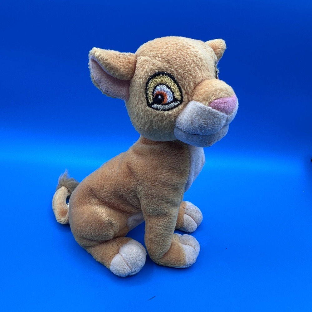 VTG Disney The Lion King Nala Plush Stuffed Animal Tan Lion Cub Pellets 7 Inch